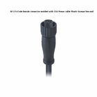 Calibre de diâmetro de fios 16 do código M12 3 Pin Cable de S Unshielded para codificadores dos atuadores de sensores