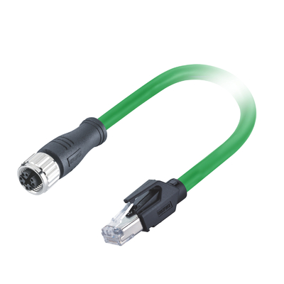 10Gbps M12 ao cabo ethernet Rj45