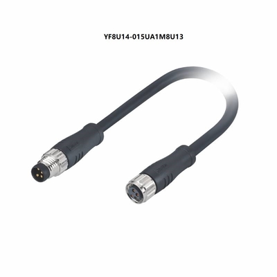 IP67 homem do cabo do sensor do atuador M8 a Pin 1.5M do conector fêmea 4
