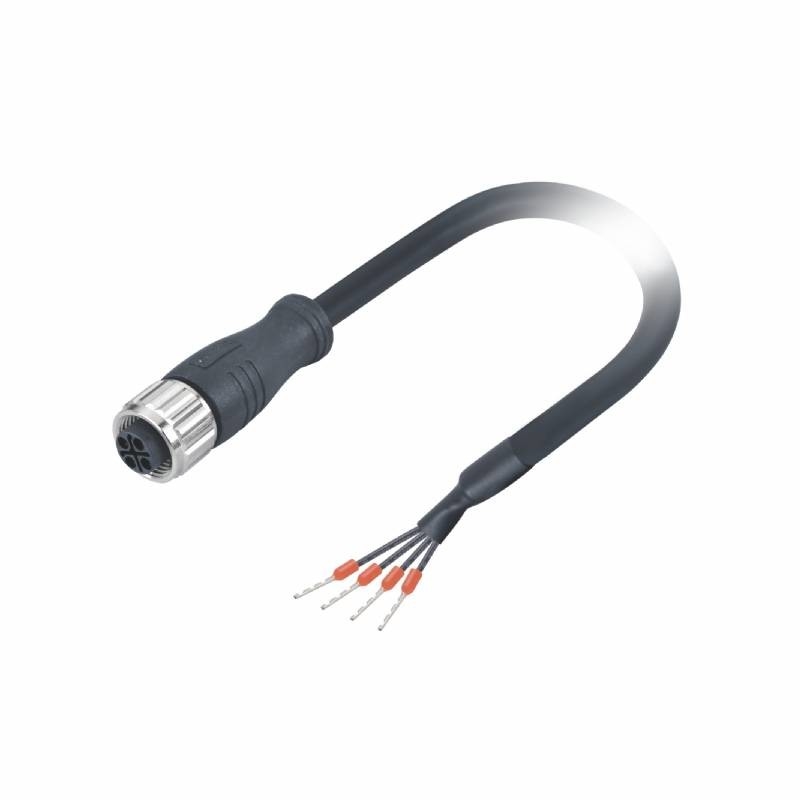 O atuador de sensor M12 cabografa terminais do código de S para o codificador que do motor o PLC conduz