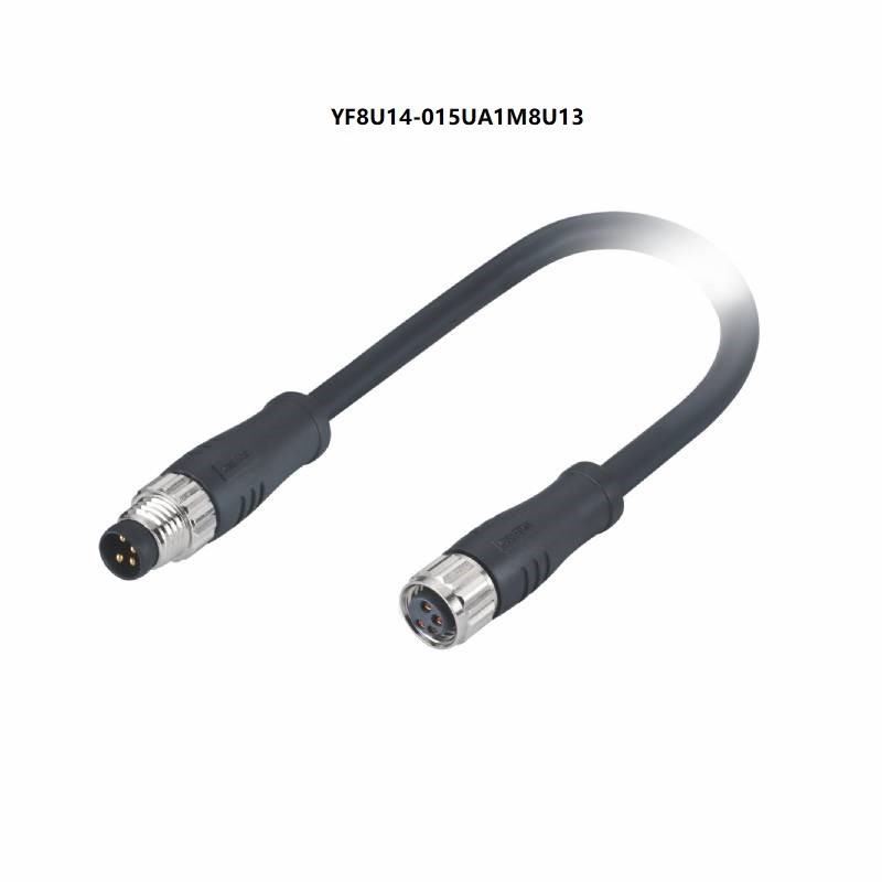 IP67 homem do cabo do sensor do atuador M8 a Pin 1.5M do conector fêmea 4