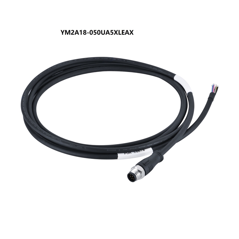 Conectores codificados do cabo um 8pin do atuador de sensor do homem M12 5m PUR Unshielded